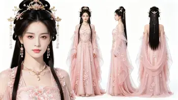 古风仙女视频四视图提示词