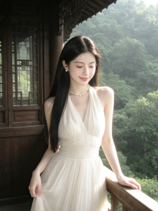女生唯美园林照片