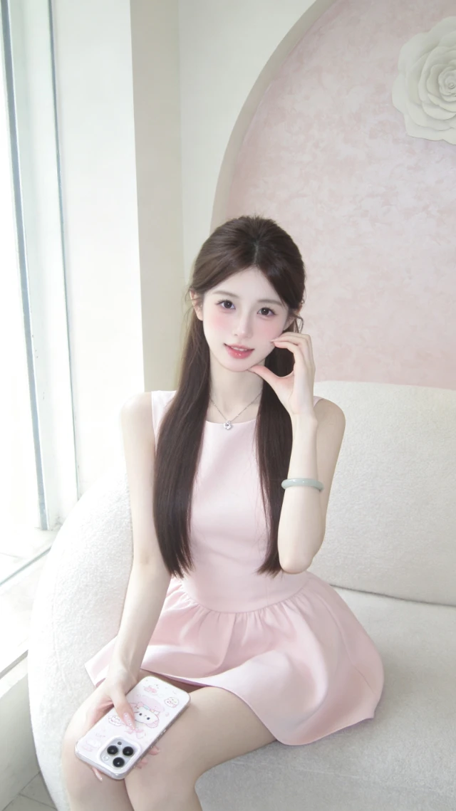女生粉色唯美照片